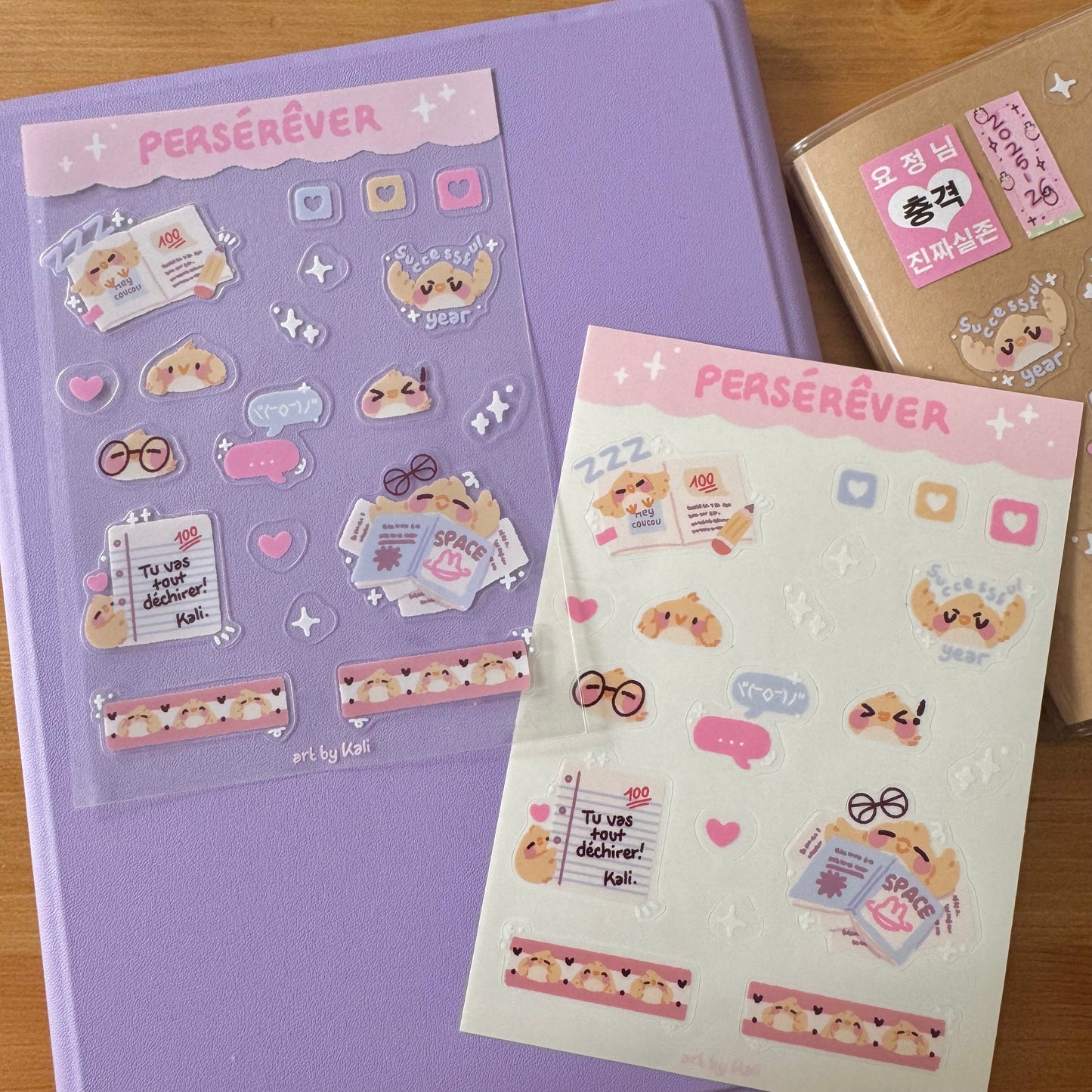 Le piaf à l'école ~ Planche de stickers