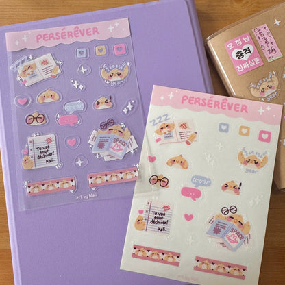 Le piaf à l'école ~ Planche de stickers