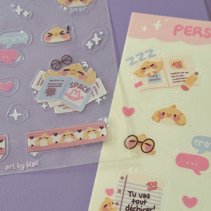 Le piaf à l'école ~ Planche de stickers